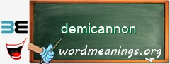 WordMeaning blackboard for demicannon